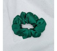QueenMee Accessories Silk Scrunchie in Green Mulberry Silk