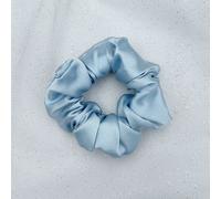 QueenMee Accessories Silk Scrunchie in Light Blue Mulberry Silk
