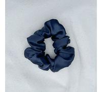 QueenMee Accessories Silk Scrunchie in Navy Mulberry Silk