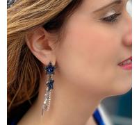 QueenMee Accessories Star Earrings Navy Blue Earrings