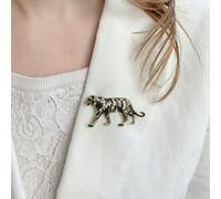 QueenMee Accessories Tiger Brooch Gold Brooch