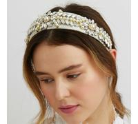QueenMee Accessories Wedding Headband with Crystal and Pearl - As Seen in The Lady