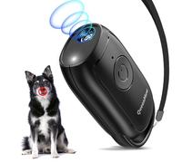 Queenmew Anti Bark Device Dogs, Portable Anti-Bark Ultrasonic Device, Powerful Dog Barking Stop, Antibarking Device for Dogs with LED, Anti Bark Device Indoor, Outdoor for Small Large Dogs