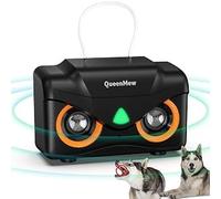 Queenmew Bubbacare Anti-Bark for Dogs with 15 m Range, Quiet Mini Anti-Bark Device with 2 Speakers, 3 Modes, Automatic Ultrasonic Dog Barking, the Neighbours Dog's Dog