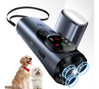 QueenMew Dog Barking Deterrent Devices, 3 Transmitters Ultrasonic Dog Barking Device, 2 Modes Anti Barking Device with LED light, 30Ft Handheld Stop Dog Barking for Indoor Outdoor Training