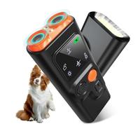 QueenMew Ultrasonic Bark Deterrents, Dual Modes Anti Barking Device for Dogs with LED Display & Flashlight, Handheld Dog Bark Deterrent Devices, Rechargeable Dog Training Tools Barking Silencer