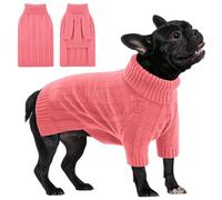 Queenmore Dachshund Jumper, Soft & Cozy Pink Dog Jumper for Dachshund, Jack Russell, Beagle, Schnauzer, Bulldog, Sausage Dog (Pink, M)