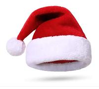 Queenmore Plush Christmas Hat Xmas Santa Hat Santa Claus Christmas Hats Adult Christmas Decorations for Holiday Party