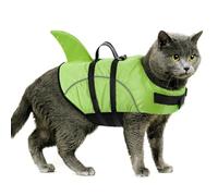 Queenmore Small Dog Life Jacket XXS, Puppy Life Jackets for Small Dogs, Little Dog Life Vest for Swimming/Boating, Cat Life Jacket/Life Vest, Lightweight Shark Pet Water Vest with Handle/Leash Hook