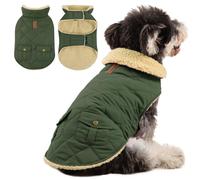 Queenmore Winter Dog Coat - Waterproof Fleece Jacket, Green, | Dog Clothes Medium Dogs, Dachshund, French Bulldog, Greyhound, Whippet, Wide Size Range Covers Puppies To Large Adult Dogs