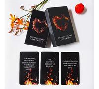 QUEENOFPAIN Burning Heart Love Oracle Cards Deck, Twin Flame Oracle Cards, Oracle Deck Help You Gain Insight into What The Person is Thinking or Trying to Communicate with You