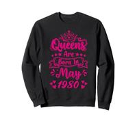 Queens Are Born In April 1980 46th Birthday Women Girls Sweatshirt