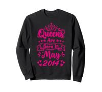 Queens Are Born In April 2014 12th Birthday Women Girls Sweatshirt