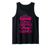 Queens are Born in April 2016 10th Birthday Women Girls Tank Top