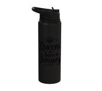 Queens are Born in January Stainless Steel Insulated Water Bottle