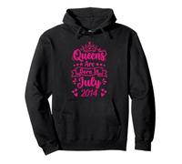 Queens Are Born In July 2014 12th Birthday Women Girls Pullover Hoodie