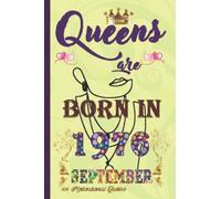 Queens Are Born in September 1976 : 46th Birthday Gifts for Women: Personalized gifts for Her | Notebook | 108 Motivational Quotes | September ... Friend female Gifts for Women Birthday | Love