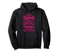 Queens Are Born In September 2005 21st Birthday Women Girls Pullover Hoodie