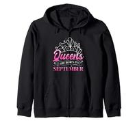 Queens Are Born In September Queens Born In September Zip Hoodie