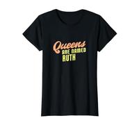 Queens are Named Ruth Funny Ruth Value Graphic T-Shirt, Women, Black, S