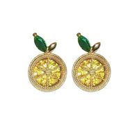 Queen's Choice Gold Stud Earrings, 18K GP 5A Zircon Hypoallergenic Earrings for Women, Party & Dinner Date