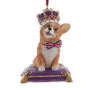 Queen's Corgi On Pillow Christmas Ornament