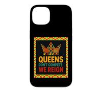 Queens Don’t Compete We Reign Kente Crown African Pride Case for iPhone 13