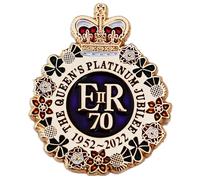 Queen's Elizabeth II Platinum Jubilee Memorabilia Souvenirs Rest In Peace Lapel Pin Badge Merchandise (Queen's Platinum Jubilee)