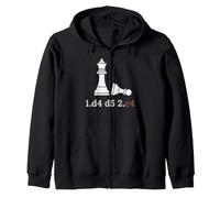 Queen's Gambit Cool Chess for Chess Lovers Notation Zip Hoodie