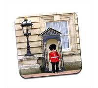 Queens Guard Buckingham Palace Single Premium Glossy Wooden Coaster