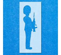 Queens Guard Silhouette Stencil, Mylar Airbrush Painting Wall Art Crafts