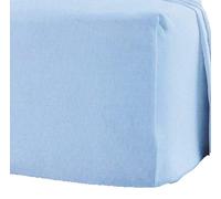 Queens Land Home 100% Brushed Cotton Flannelette Fitted Sheets, Pillowcase available in (Double, Blue)