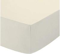 Queens Land Home 100% Egyptian Cotton 12"/30cm Deep Fitted Sheet All UK Sizes or Pillow Pair Cases. (Cream, King)