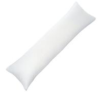 Queens Land Home Bolster Pillow Case Pregnency Pregnency Maternity Orthopeadic Support Pillow Case Cover (4.6 FT (19 x 52cm), White)