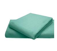 Queens Land Home Non Iron Percale Pollycotton Flat Sheet (Double, Mint Green)