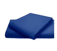 Queens Land Home Non Iron Percale Pollycotton Flat Sheet (Super King, Royal Blue)