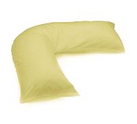 Queens Land Home Orthopaedic Maternity Pregnancy V-Shaped Pillow for Nursery Pillow with free Pillow Case. (Lemon)
