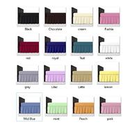 Queens Land Home Plain Dyed Pollycotton Easy Care Frilled Base Valance Bed Sheet in 19 Colours (Lilac, Single)