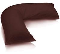 Queens Land Home V Pillow with Pillowcase - Pregnancy Nursing Support Shaped Pillows and Case (Brown)