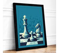 Queen's Last Stand Modern Framed Wall Art Print A3 (42×29.7cm) Black, Wall Decor for Living Room, Bedroom, Office & Home, Ready to Hang, Art Gift
