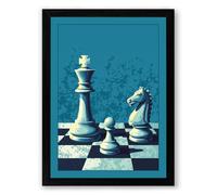 Queen's Last Stand Modern Framed Wall Art Print A4 (29.7×21cm) Black, Wall Decor for Living Room, Bedroom, Office & Home, Ready to Hang, Art Gift