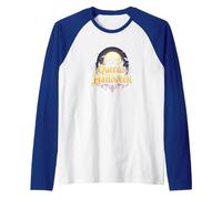Queens of Halloween: Spooky Witch Night Moon Party Raglan Baseball Tee, Men, Royal Blue/White, M