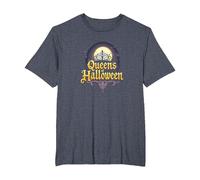Queens of Halloween: Spooky Witch Night Moon Party T-Shirt, Men's Big and Tall, Heather Blue, 5X Tall