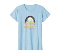 Queens of Halloween: Spooky Witch Night Moon Party T-Shirt, Women, Baby Blue, M