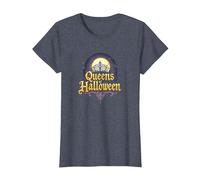 Queens of Halloween: Spooky Witch Night Moon Party T-Shirt, Women, Heather Blue, M