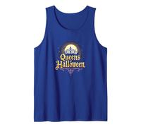 Queens of Halloween: Spooky Witch Night Moon Party Tank Top, Men, Royal Blue, M