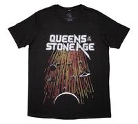 Queens Of The Stone Age Adult Planet Stars Text Cotton T-Shirt Black M