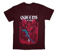 Queens Of The Stone Age Bat Band Logo T-Shirt in Red | Size: Medium Queens Of The Stone Age Red M
