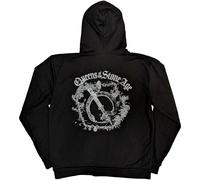Queens Of The Stone Age Floral Chains Pullover Hoodie in Black | Size: Large Queens Of The Stone Age Black L