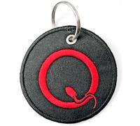 Queens Of The Stone Age Q Double Sided Patch Logo Keyring (One Size) (Black/Red)